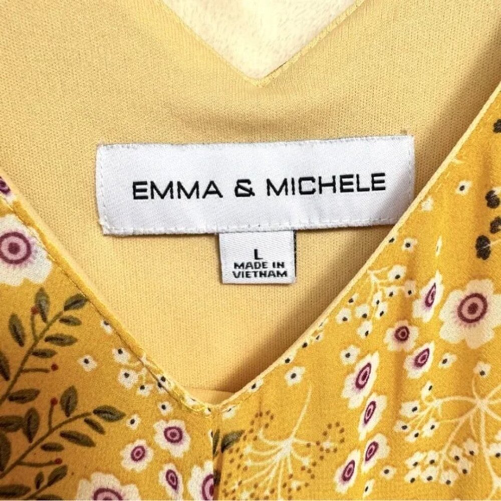 Emma & Michele Yellow Floral Maxi Dress - Picture 7 of 8
